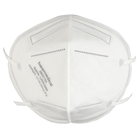 N95/P2 MASK VERTICAL FLAT FOLD HEADSTRAP PARTICULATE RESPIRATOR “AUS MADE” BAREMEDICAL