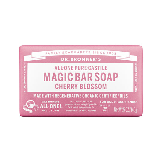 DR. BRONNERS ALL-ONE PURE-CASTILE MAGIC BAR SOAP CHERRY BLOSSOM 140G