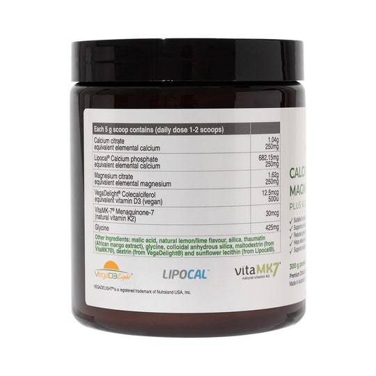 NaturoBest Calcium & Magnesium Plus K2 & D3 300g