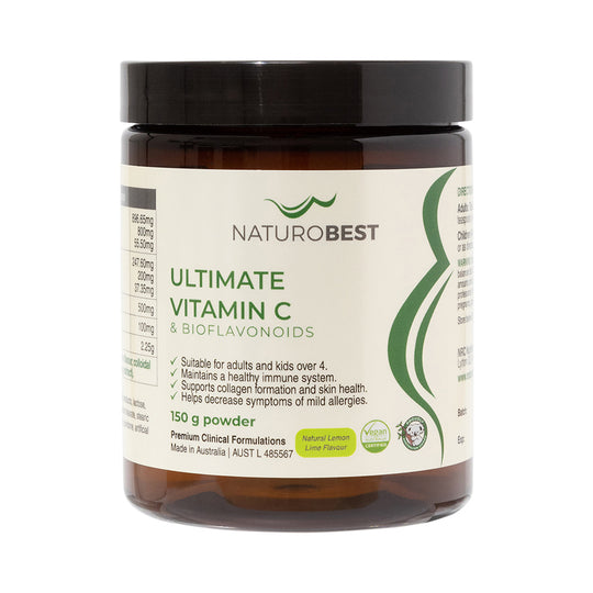 NaturoBest Ultimate Vitamin C & Bioflavonoids Lemon Lime Flavour 150g
