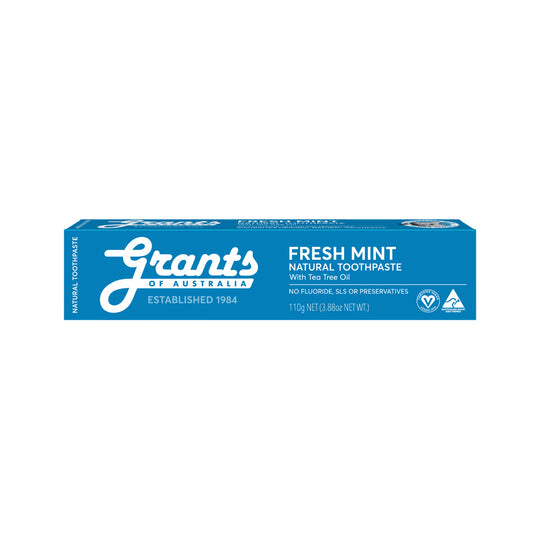 Grants Of Australia Natural Toothpaste Fresh Mint with Tea Tree Oil 110g