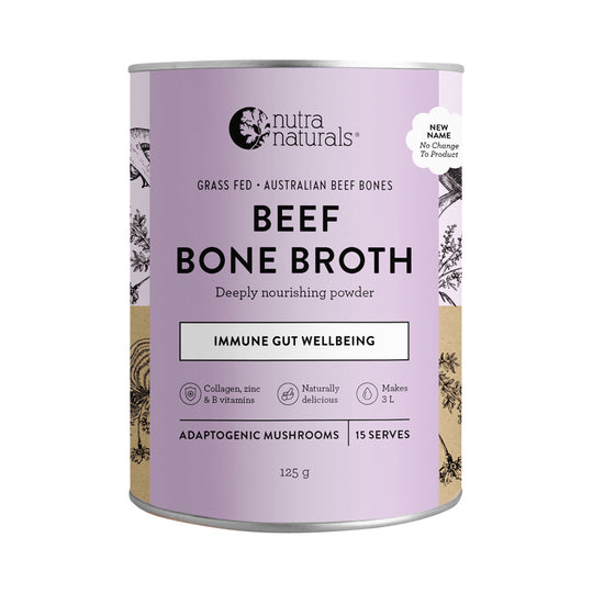 Nutra Organics Bone Broth Beef Adaptogenic Mushrooms 125g