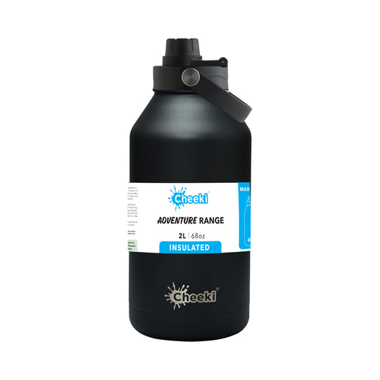 CHEEKI INSULATED BOTTLE ADVENTURE BLACK 2L
