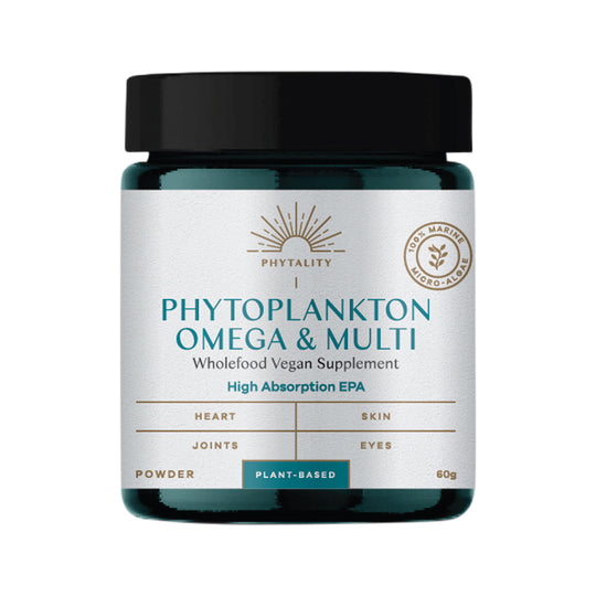 Phytality Phytoplankton Omega & Multi (Wholefood Vegan Supplement) Powder 60g