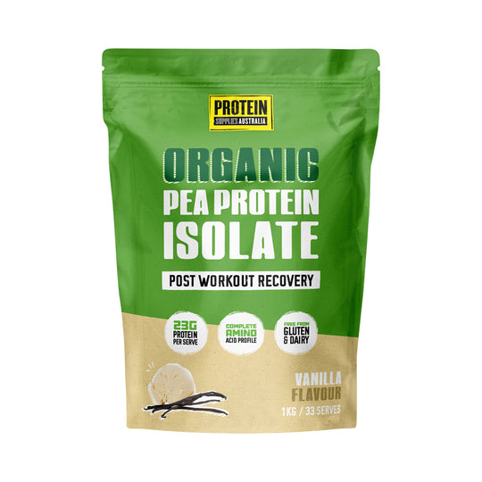 Protein Supplies Australia Organic Pea Protein Isolate Vanilla Bean 1kg