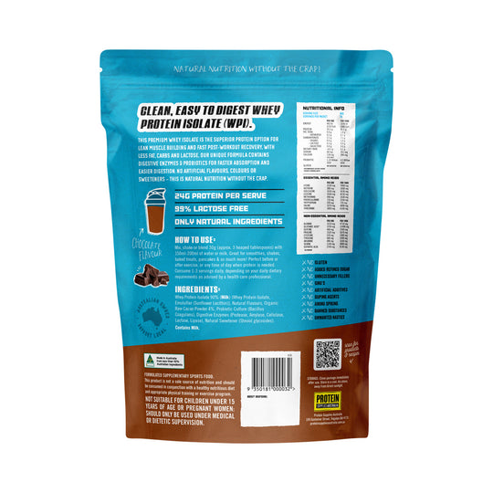 Protein Supplies Australia Protein WPI (Fast Release High Protein) Chocolate 500g