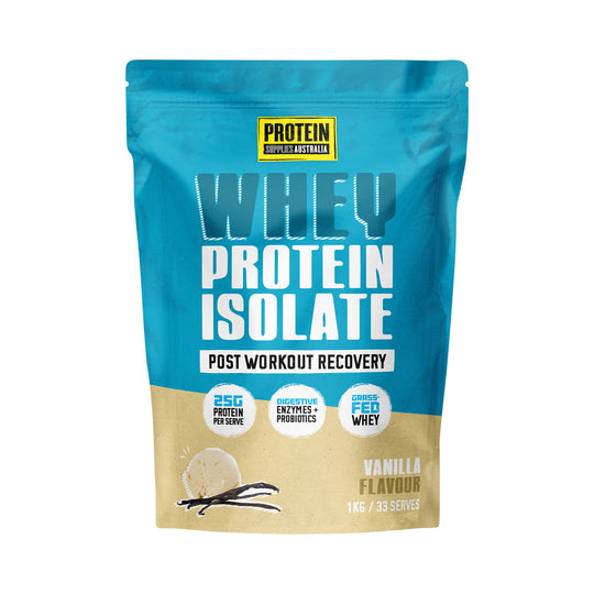 Protein Supplies Australia Protein WPI (Fast Release High Protein) Vanilla Bean 1kg