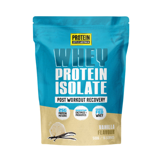 Protein Supplies Australia Protein WPI (Fast Release High Protein) Vanilla Bean 500g
