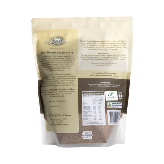 Stoney Creek Organic Flaxseed Meal Brown 1kg