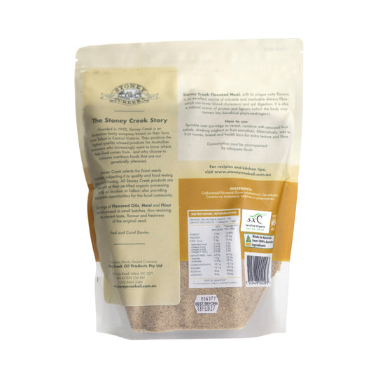 Stoney Creek Organic Flaxseed Meal Golden 1kg