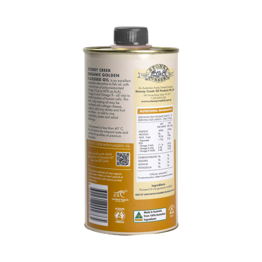 Stoney Creek Organic Flaxseed Oil Golden 500ml