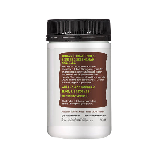 Best of the Bone Organic Beef Organ Complex Liver Heart & Kidney 160c