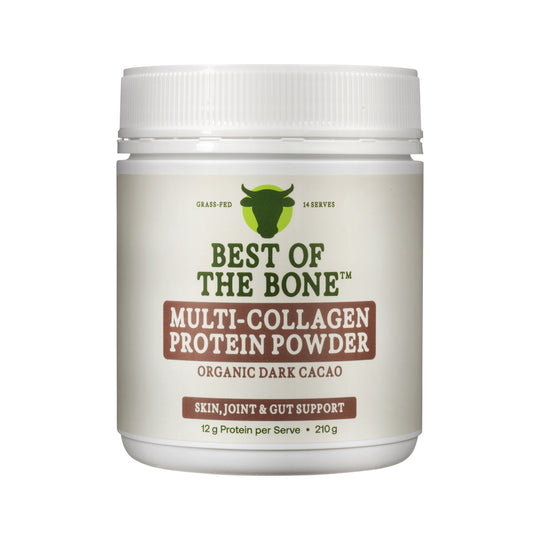 Best of the Bone Multi-Collagen Protein Powder Raw Organic Cacao 210g