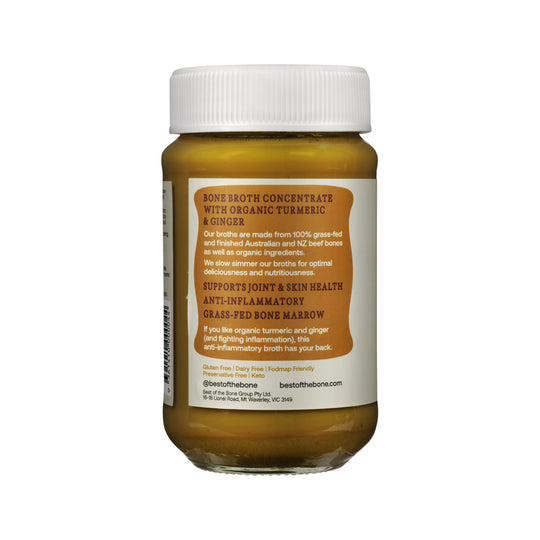Best of the Bone Bone Broth Beef Concentrate Organic Turmeric & Ginger & Black Pepper 390g