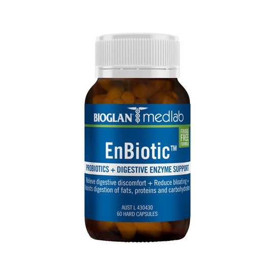 Bioglan Medlab EnBiotic Probiotics + Digestive Enzyme Support 60c