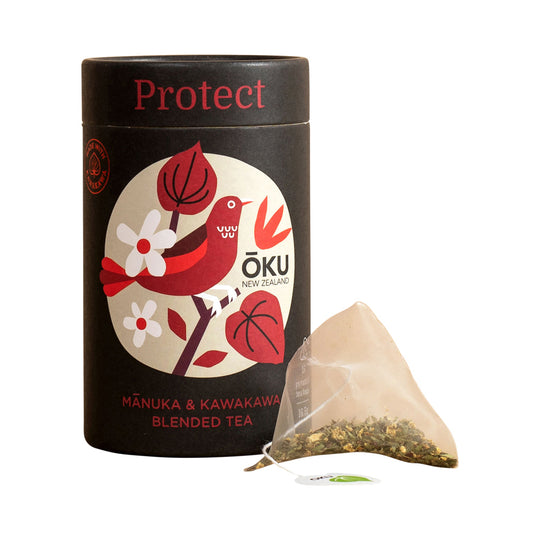 OKU NEW ZEALAND PROTECT MANUKA & KAWAKAWA BLENDED TEA X 15 TEA BAGS SELL THROUGH