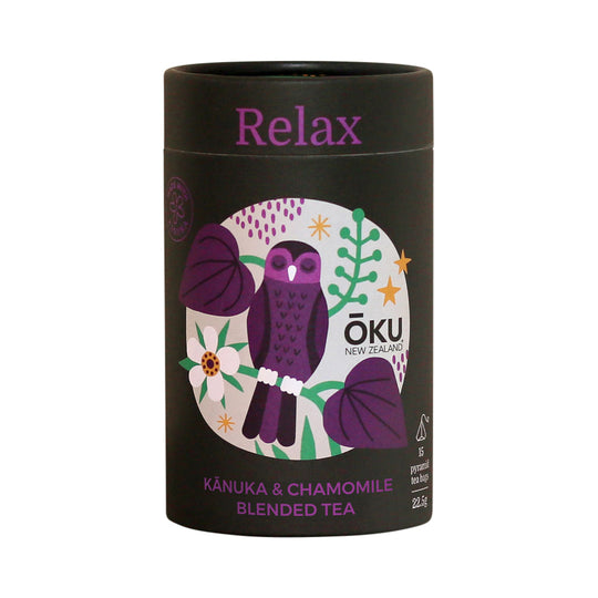 OKU NEW ZEALAND RELAX KANUKA AND TATARAMOA TEA X 15 TEA BAGS SELL THROUGH