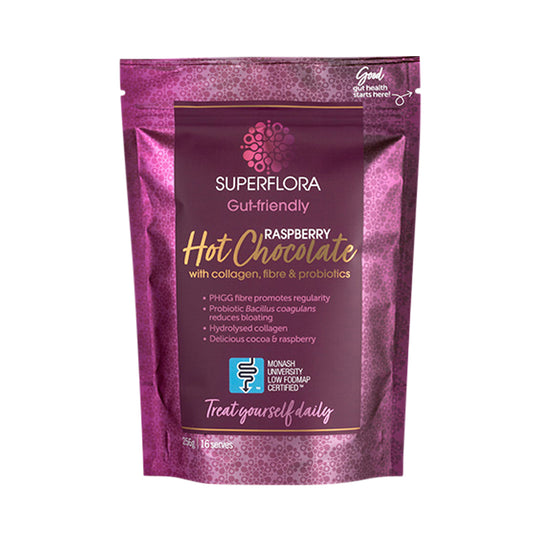 SUPERFLORA RASPBERRY HOT CHOCOLATE 256G