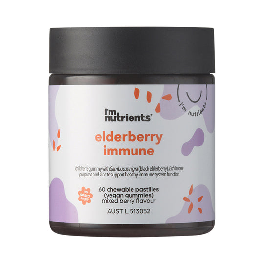 IM NUTRIENTS ELDERBERRY IMMUNE CHEWABLE PASTILLES MIXED BERRY X 60