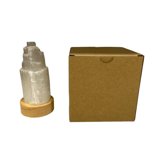 ALTERNATIVE DISTRIBUTION SELENITE LAMP MINI MOUNTAIN WITH LED BASE 10CM