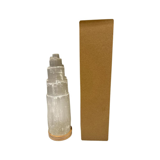 ALTERNATIVE DISTRIBUTION SELENITE LAMP MOUNTAIN WITH LED BASE 30CM