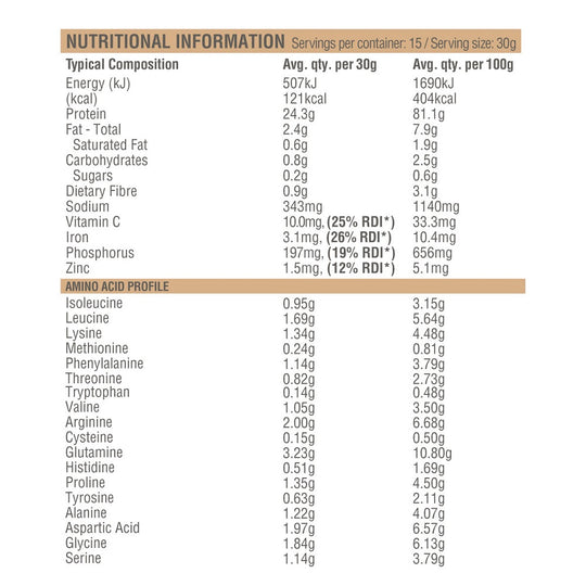 Amazonia Raw Protein Collagen Plus Vanilla Maple 450g