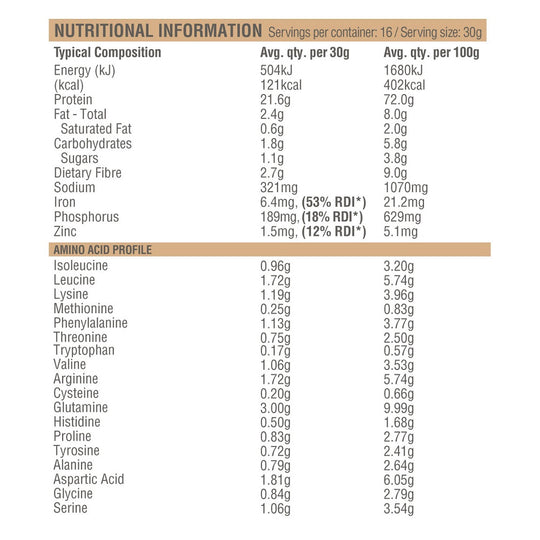 Amazonia Raw Protein Organic Isolate Vanilla 500g