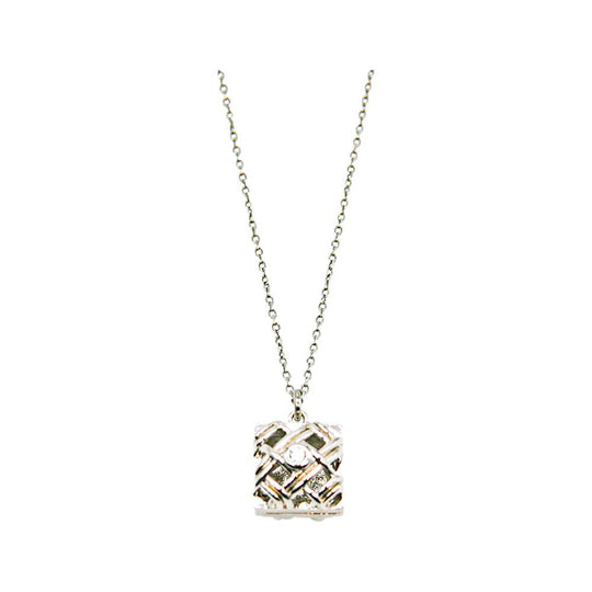 Amrita Court Aroma Necklace White Gold Chest + Purify Essential Oil 10ml Pk