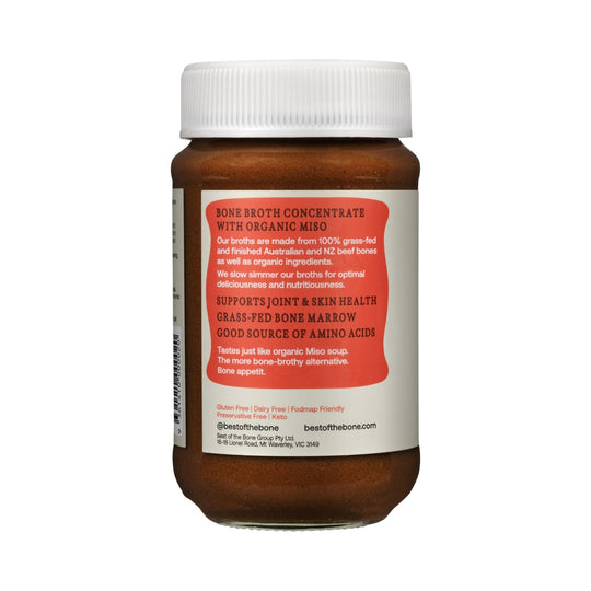 BEST OF THE BONE BONE BROTH BEEF CONCENTRATE ORGANIC MISO 390G