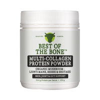 Best of the Bone Healing Multi-Collagen Protein Powder Adaptogen-Stress Blend (Organic Healing Mushrooms: Lions Mane Reishi Shiitake)
