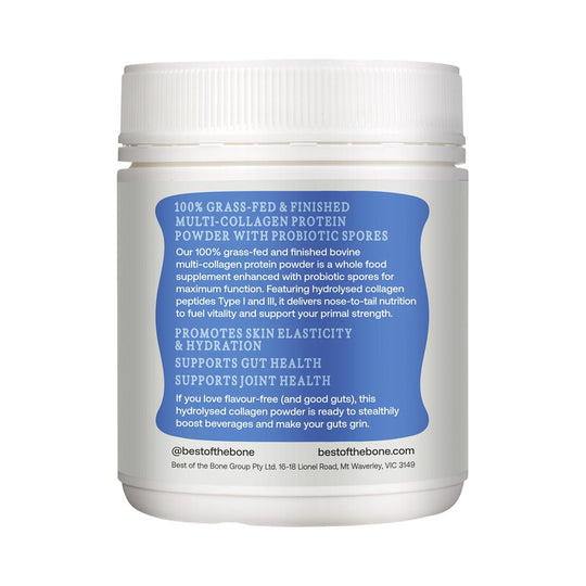 Best of the Bone Healing Multi-Collagen Protein Powder Gut & Immunity Blend with Probiotic Spores Unflavoured 210g