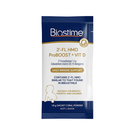 Biostime 2-FL HMO ProBOOST + Vit D Oral Powder Sachets 1.6g x 28 Pack