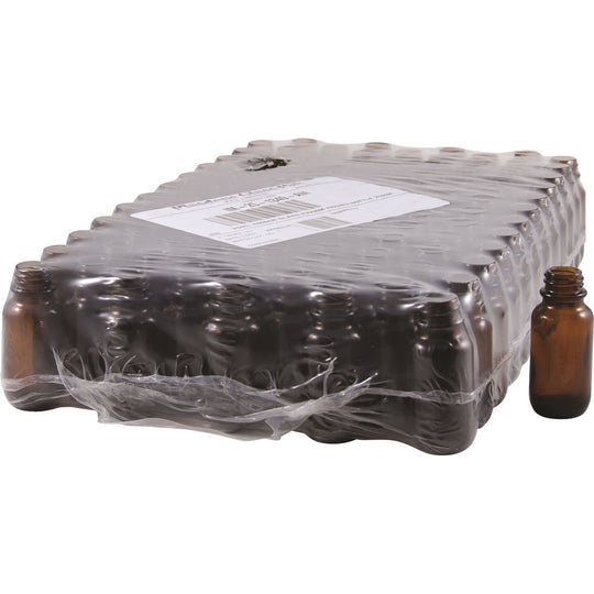 Bottle Glass Amber 25ml 20mm neck diameter (Tray of 144)
