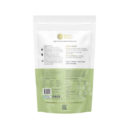 Brain and Brawn Optimal Body Organic Vegan Plant Protein Unflavoured 900g