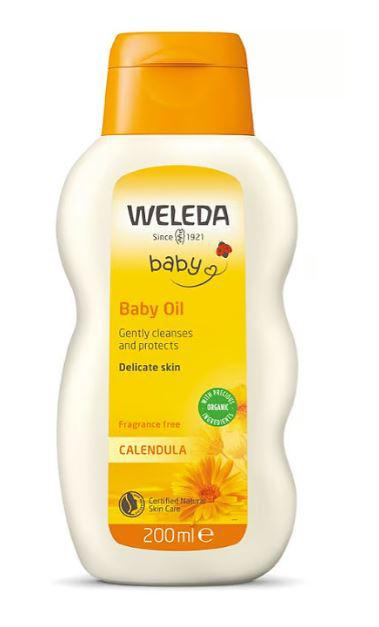 Weleda Baby Organic Baby Oil Calendula Fragrance Free 200ml