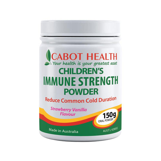 Cabot Health Childrens Immune Strength Powder Strawberry Vanilla 150g
