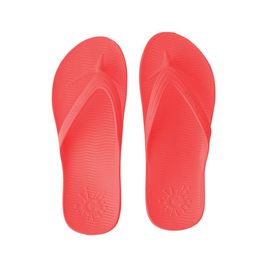 CHEEKI THONGS ARCH SUPPORT RED KIDS SIZE K12