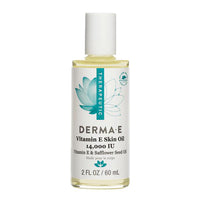 DermaE Therapeutic Vitamin E Skin Oil (14000IU) with Vitamin E & Safflower Seed Oil 60ml