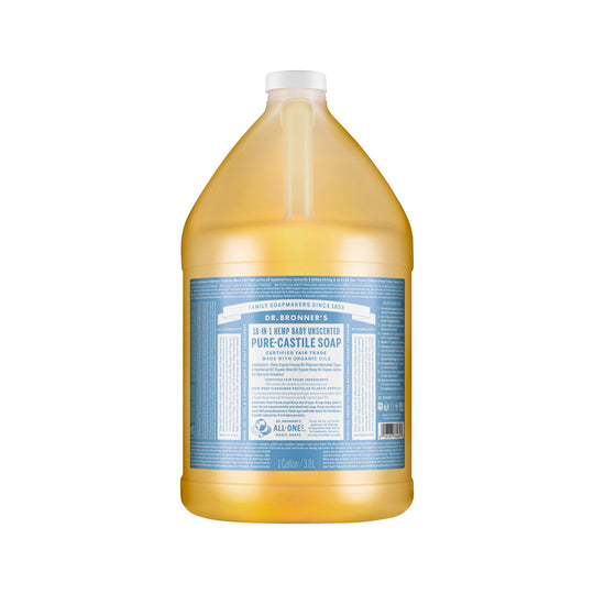 DR. BRONNERS PURE-CASTILE MAGIC SOAP LIQUID (18-IN-1) BABY UNSCENTED 3.78L