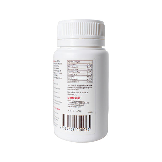 Emu Tracks Emu Oil Capsules 60c