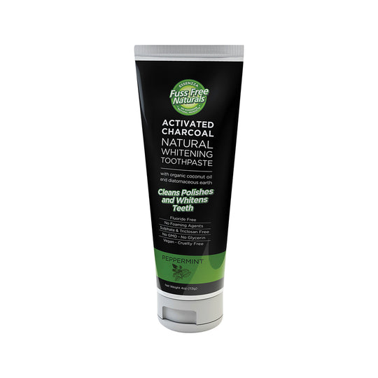 Essenzza Fuss Free Naturals Activated Charcoal Toothpaste (Natural Whitening) Peppermint 113g