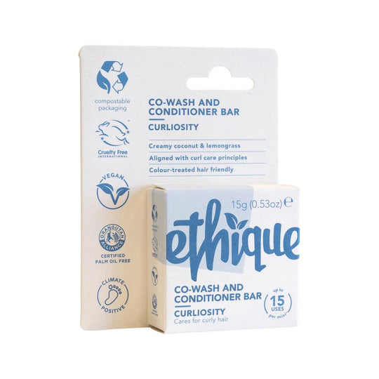 Ethique Bar Co-Wash and Conditioner Curliosity (Cares For Curly Hair) 15g SELL THROUGH