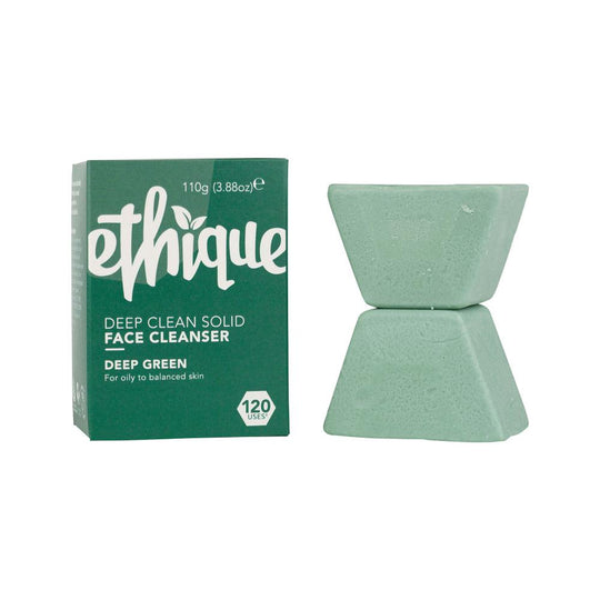Ethique Bar Face Cleanser Deep Clean Solid Deep Green (For Oily To Balanced) 110g