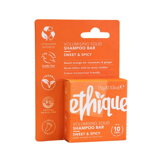 Ethique Bar Shampoo Volumising Solid Sweet & Spicy (Adds Oomph To Fine Hair) 15g SELL THROUGH