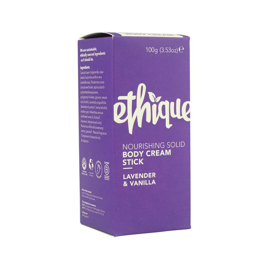 Ethique Body Cream Stick Nourishing Solid Lavender & Vanilla 100g SELL THROUGH