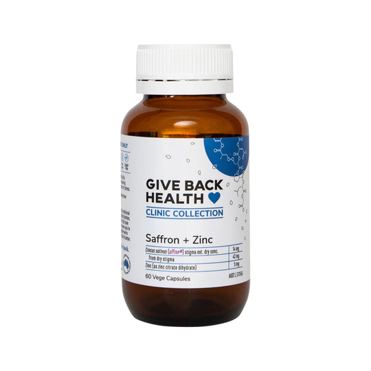 Give Back Health Clinic Collection Saffron + Zinc 60vc