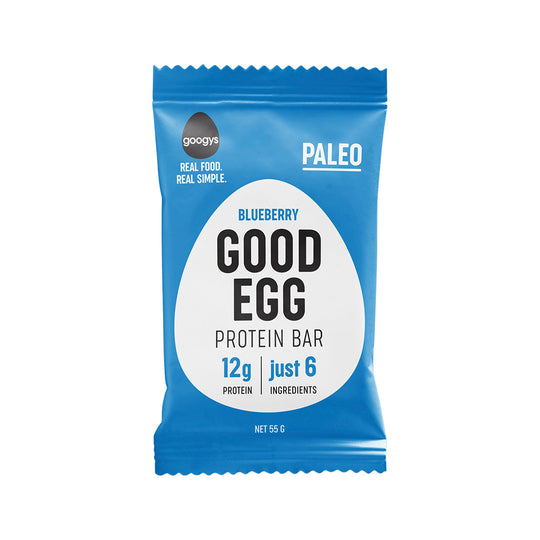 Googys Good Egg Protein Bar Blueberry 55g x 12 Display