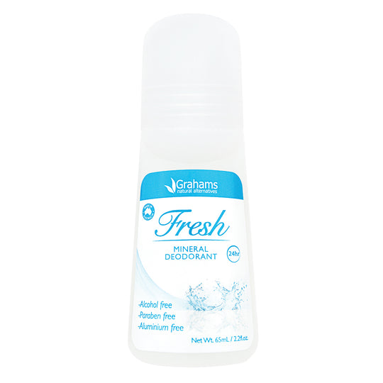 Grahams Natural Mineral Deodorant Roll-On Fresh 65ml