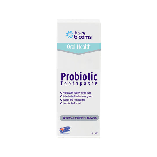 Henry Blooms Oral Health Probiotic Toothpaste Peppermint 100g