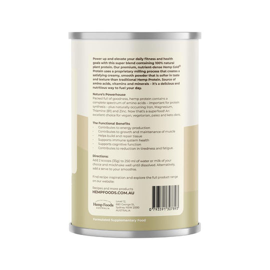 Hemp Foods Australia Organic Hemp Protein Shake Natural 420g